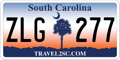 SC license plate ZLG277