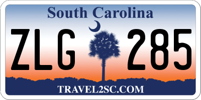 SC license plate ZLG285