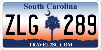SC license plate ZLG289