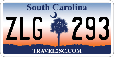 SC license plate ZLG293