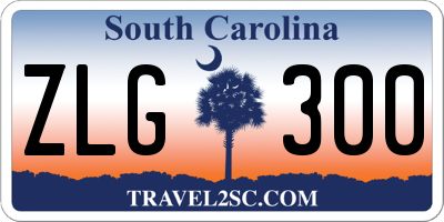 SC license plate ZLG300