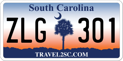 SC license plate ZLG301