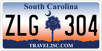 SC license plate ZLG304