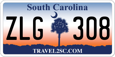 SC license plate ZLG308