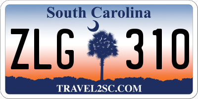 SC license plate ZLG310