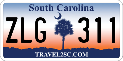SC license plate ZLG311