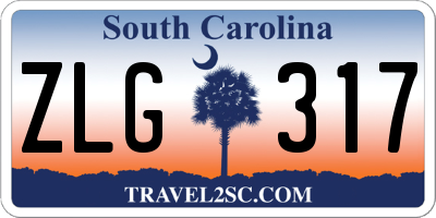 SC license plate ZLG317