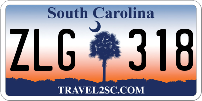 SC license plate ZLG318