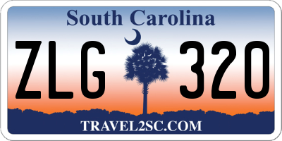 SC license plate ZLG320