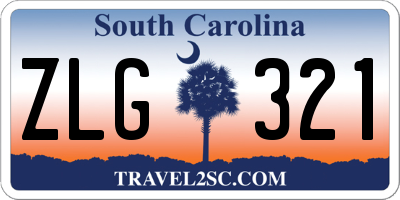 SC license plate ZLG321