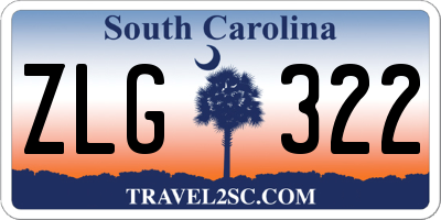 SC license plate ZLG322