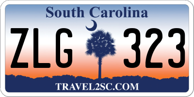 SC license plate ZLG323