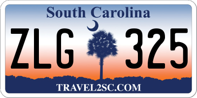 SC license plate ZLG325