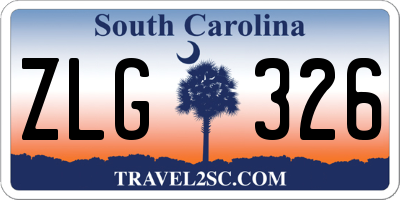 SC license plate ZLG326