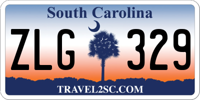 SC license plate ZLG329