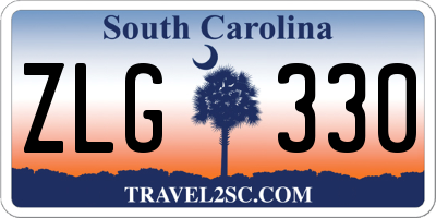 SC license plate ZLG330
