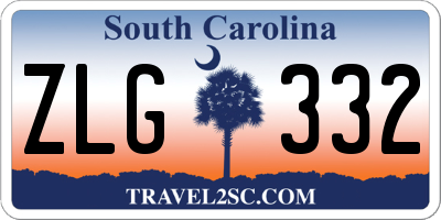 SC license plate ZLG332