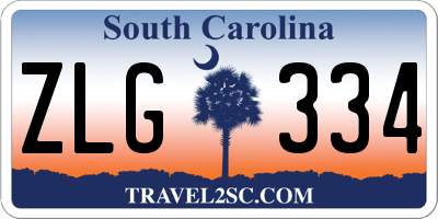 SC license plate ZLG334