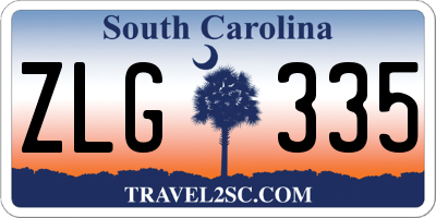 SC license plate ZLG335