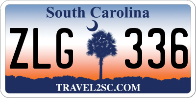 SC license plate ZLG336