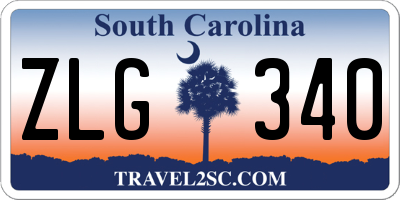 SC license plate ZLG340