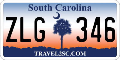 SC license plate ZLG346