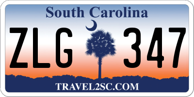 SC license plate ZLG347