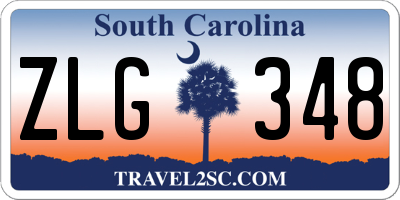 SC license plate ZLG348