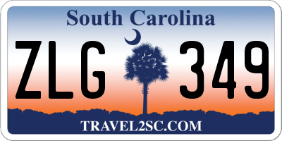 SC license plate ZLG349