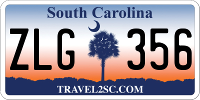 SC license plate ZLG356