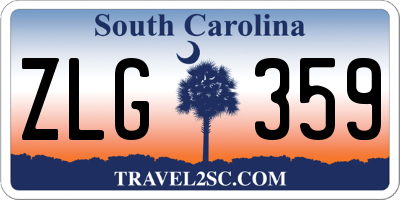 SC license plate ZLG359