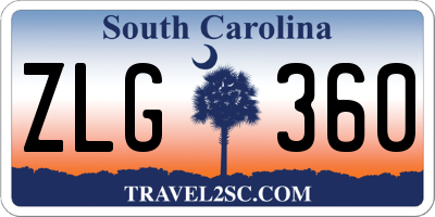 SC license plate ZLG360