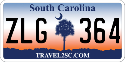 SC license plate ZLG364
