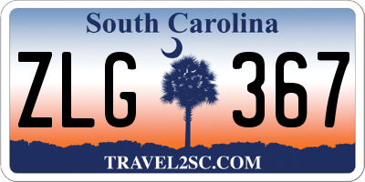 SC license plate ZLG367