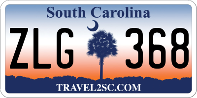 SC license plate ZLG368