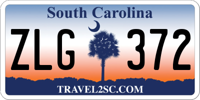 SC license plate ZLG372