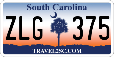 SC license plate ZLG375