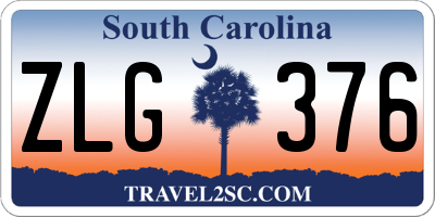 SC license plate ZLG376