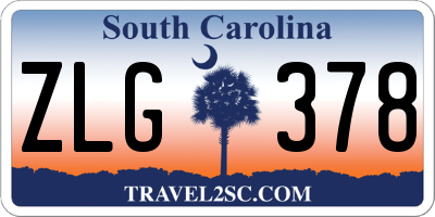 SC license plate ZLG378