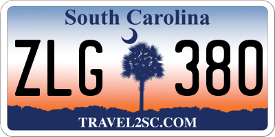 SC license plate ZLG380