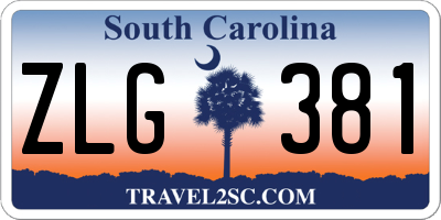SC license plate ZLG381