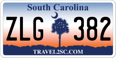 SC license plate ZLG382
