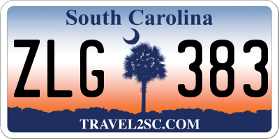 SC license plate ZLG383