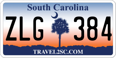 SC license plate ZLG384