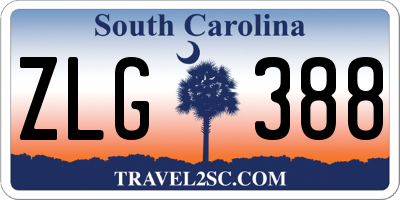 SC license plate ZLG388