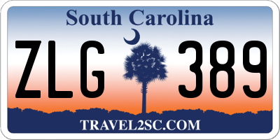SC license plate ZLG389
