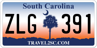 SC license plate ZLG391