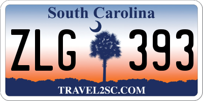 SC license plate ZLG393