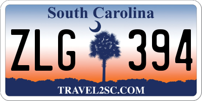 SC license plate ZLG394