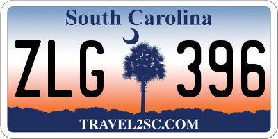 SC license plate ZLG396
